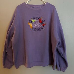 Big Dogs Embroidered  its 5 o’clock Somewhere Pullover Sweatshirt vintage